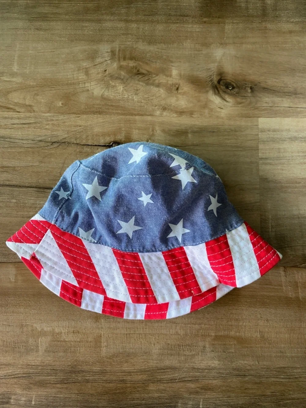 Kids Stars & Stripes Bucket Hat - Blue and Red